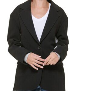 NWOT-Calvin Klein Jeans Mixed Media Sweatshirt Blazer